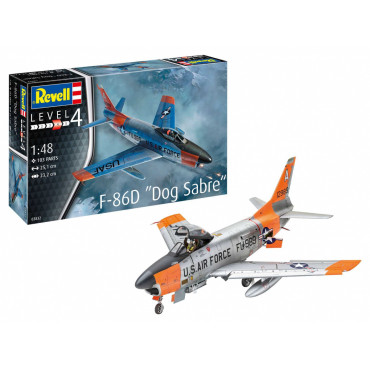 KIT PARA MONTAR REVELL F-86D "DOG SABRE" 1/48 103 PEÇAS REV 03832